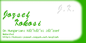 jozsef kokosi business card